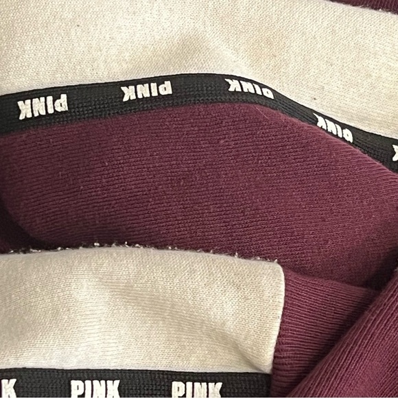 Sequinned Pink Victoria’s Secret full zip jacket, faux fur lined hood, graphic M - Picture 16 of 16